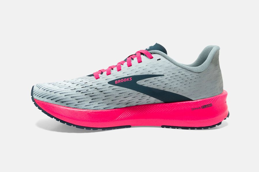 Brooks Running Shoes - Hyperion Tempo Road Womens - Grey/Pink - BTO-063184